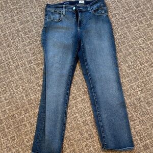 Adriano Goldshmied AG Denim Paneled Marino High Rise Straight Leg Women's Jeans